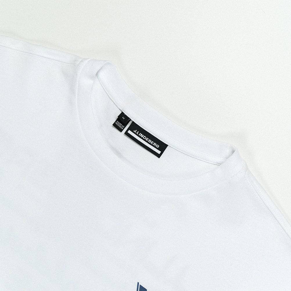 J.Lindeberg Golf T-Shirt - Billy Festival Tee DPWT - White AW25