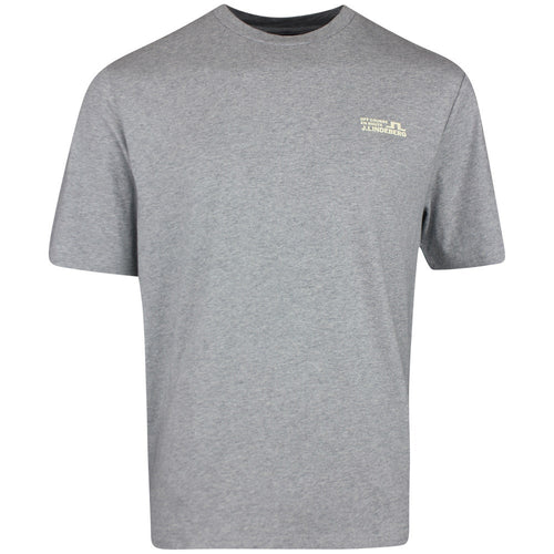 J.Lindeberg Golf T-Shirt - Graphic Tee - Mid Grey Mel. PS26