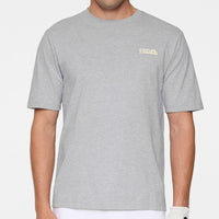 J.Lindeberg Golf T-Shirt - Graphic Tee - Mid Grey Mel. PS26