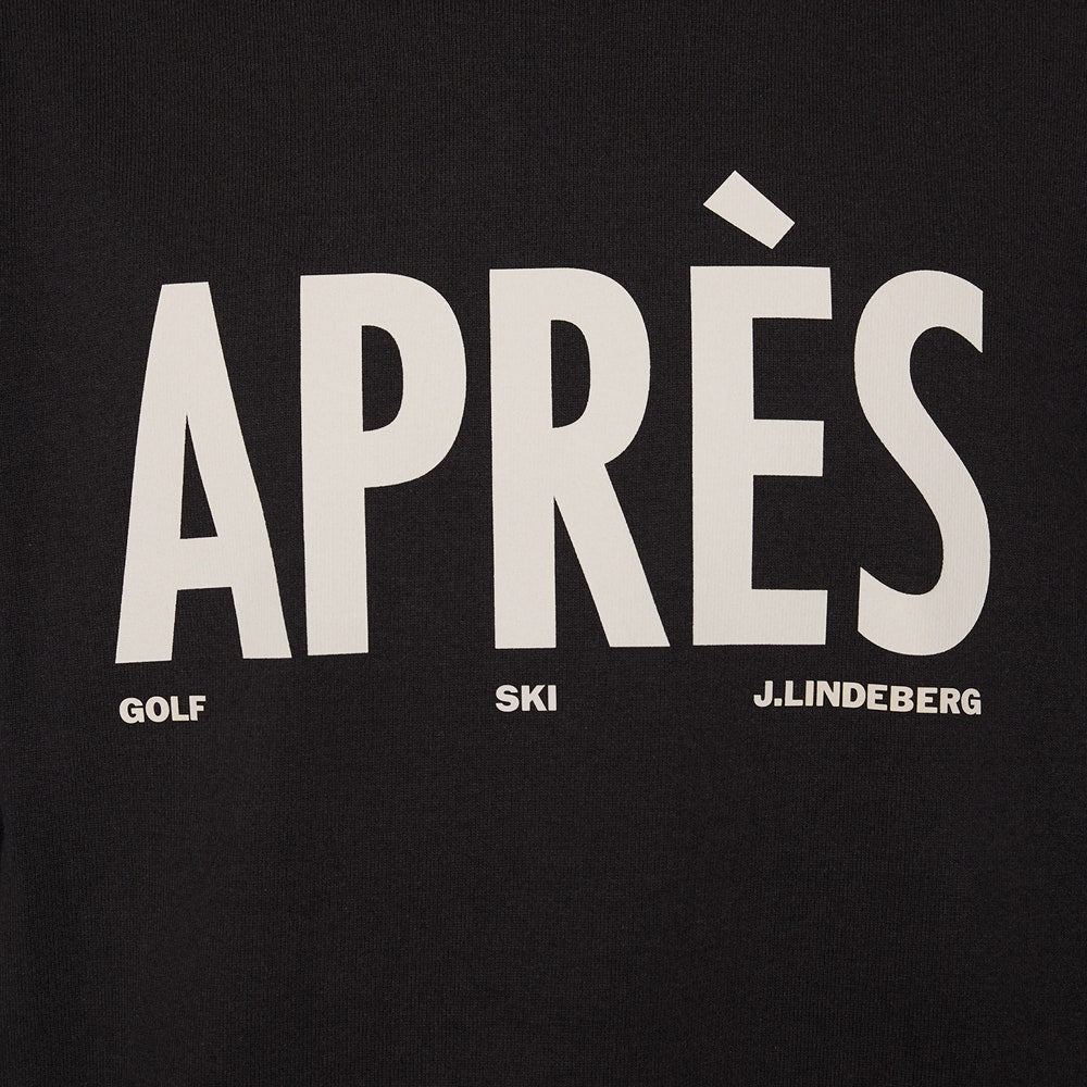 J.Lindeberg Golf T-Shirt - Hale Après Golf Tee - Black Charcoal PS26
