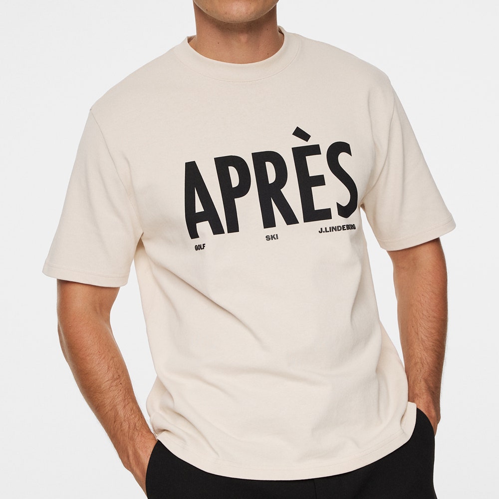 J.Lindeberg Golf T-Shirt - Hale Après Golf Tee - Moonbeam PS26
