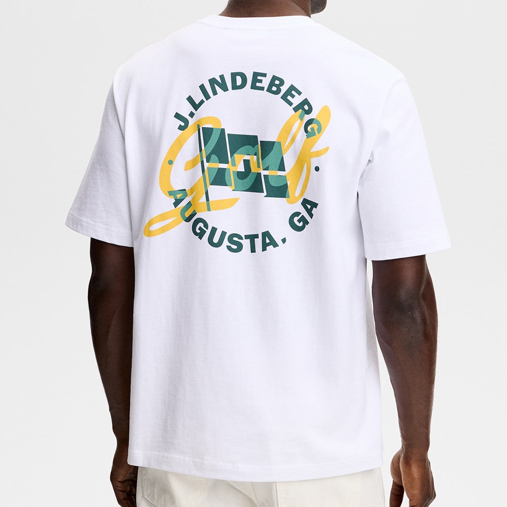 J.Lindeberg Golf T-Shirt - Parcie Tour Tee - White SS26