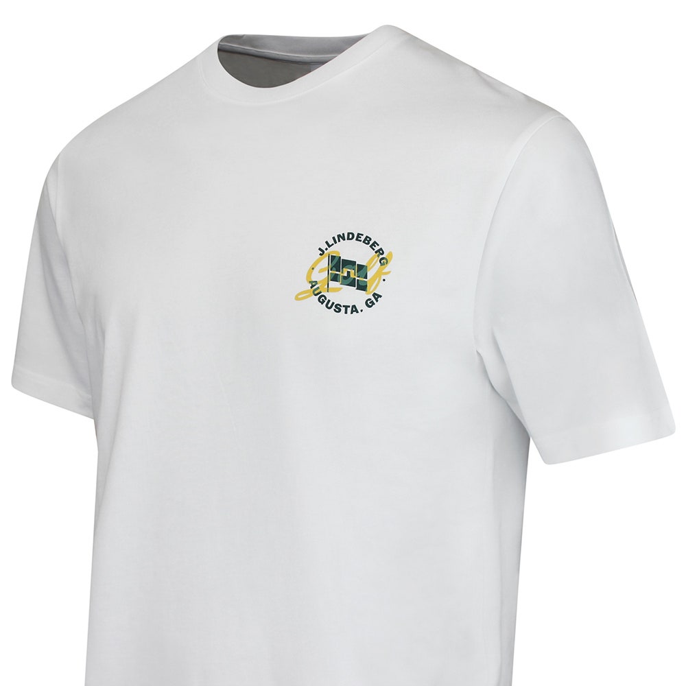 J.Lindeberg Golf T-Shirt - Parcie Tour Tee - White SS26