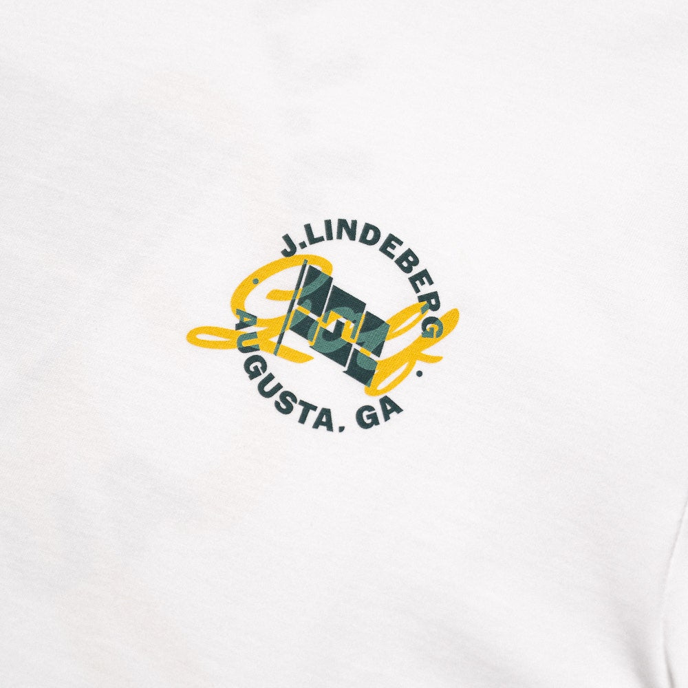 J.Lindeberg Golf T-Shirt - Parcie Tour Tee - White SS26