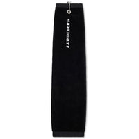 J.Lindeberg Golf Towel - Drohen Tri-Fold - Black AW26