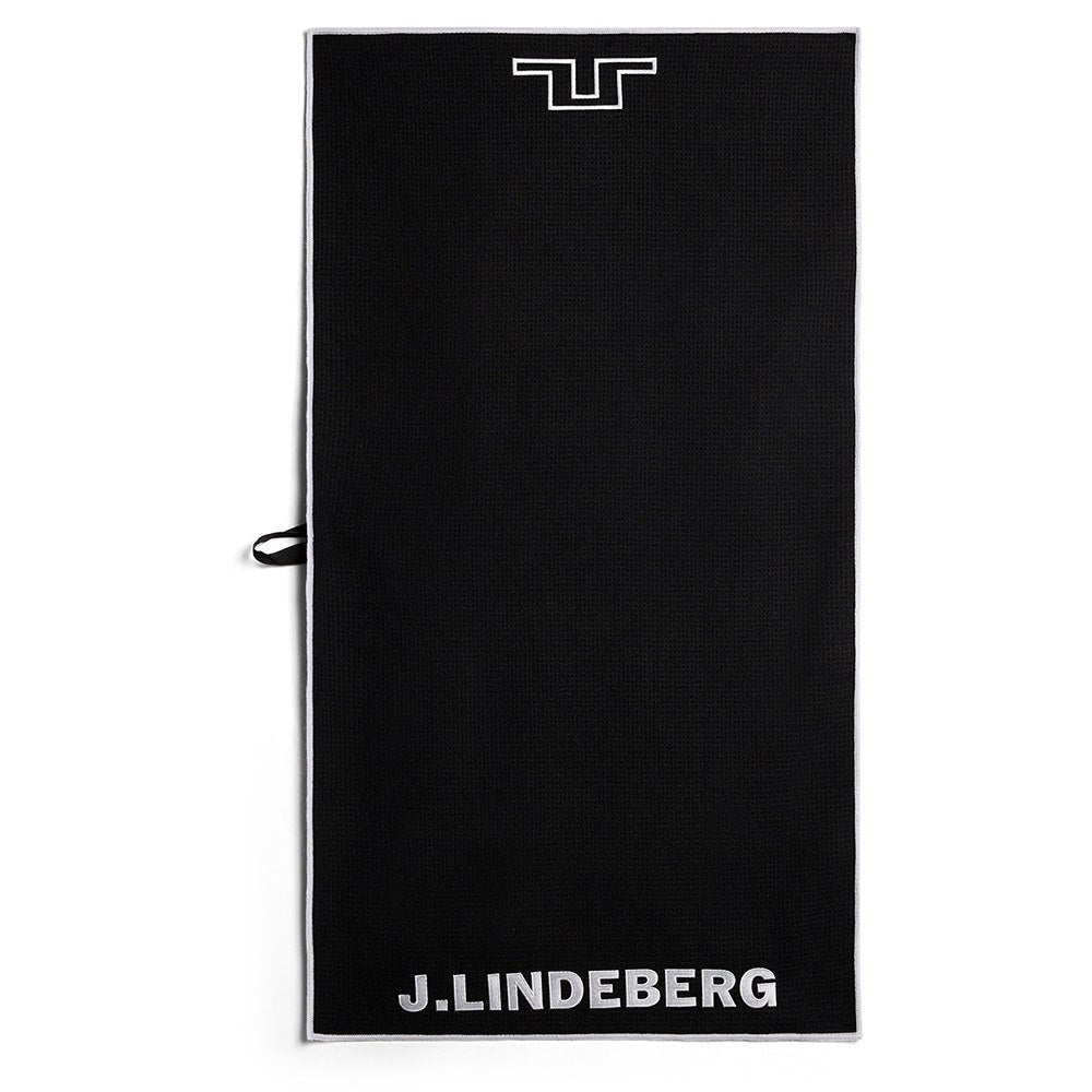 J.Lindeberg Golf Towel - JL Microfibre - Black SS26