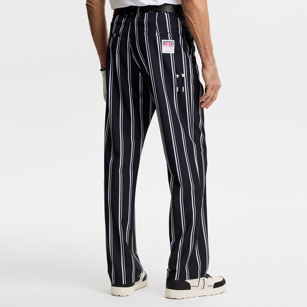 J.Lindeberg Golf Trousers - 30Y Devyn Stripe Pant - Black SH26