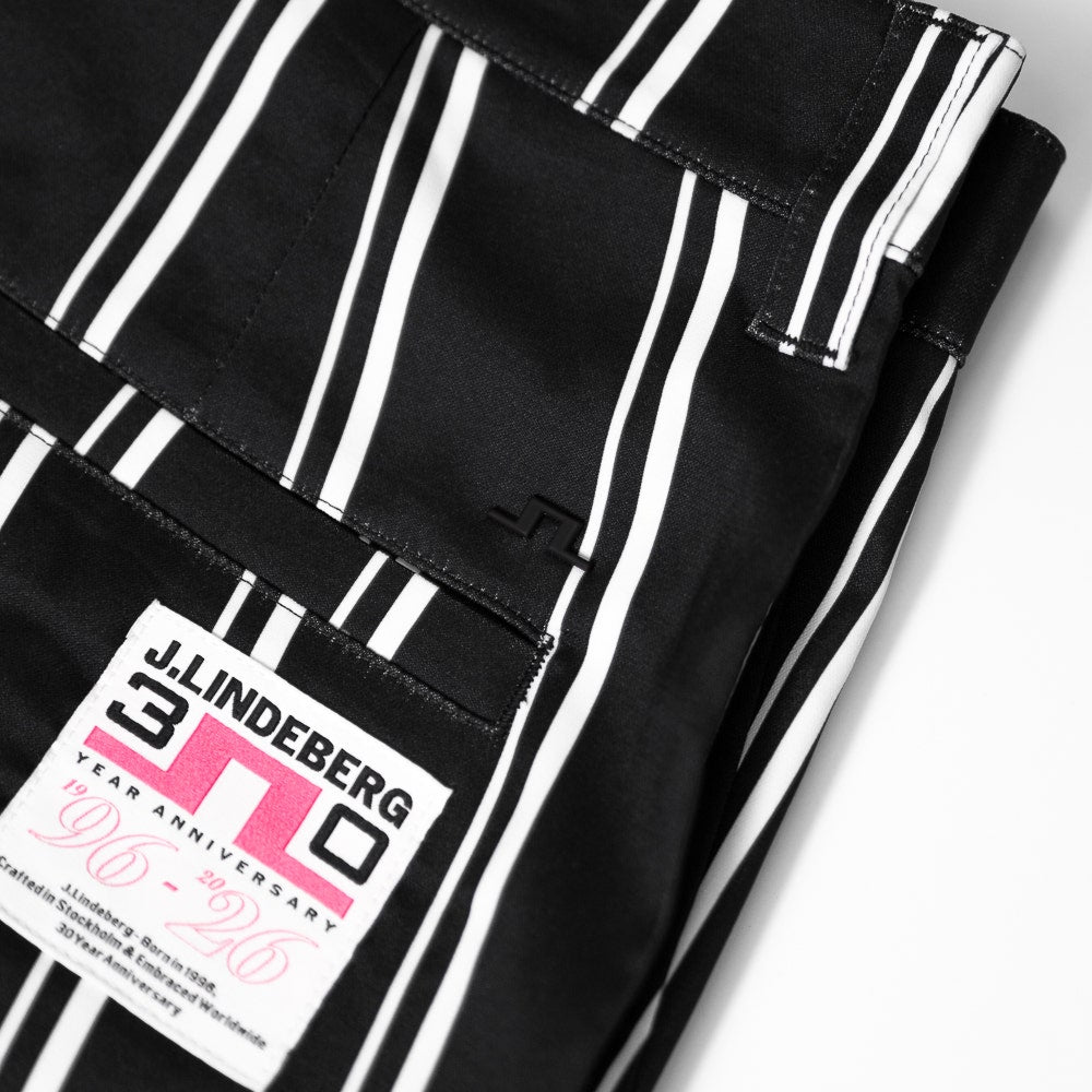 J.Lindeberg Golf Trousers - 30Y Devyn Stripe Pant - Black SH26