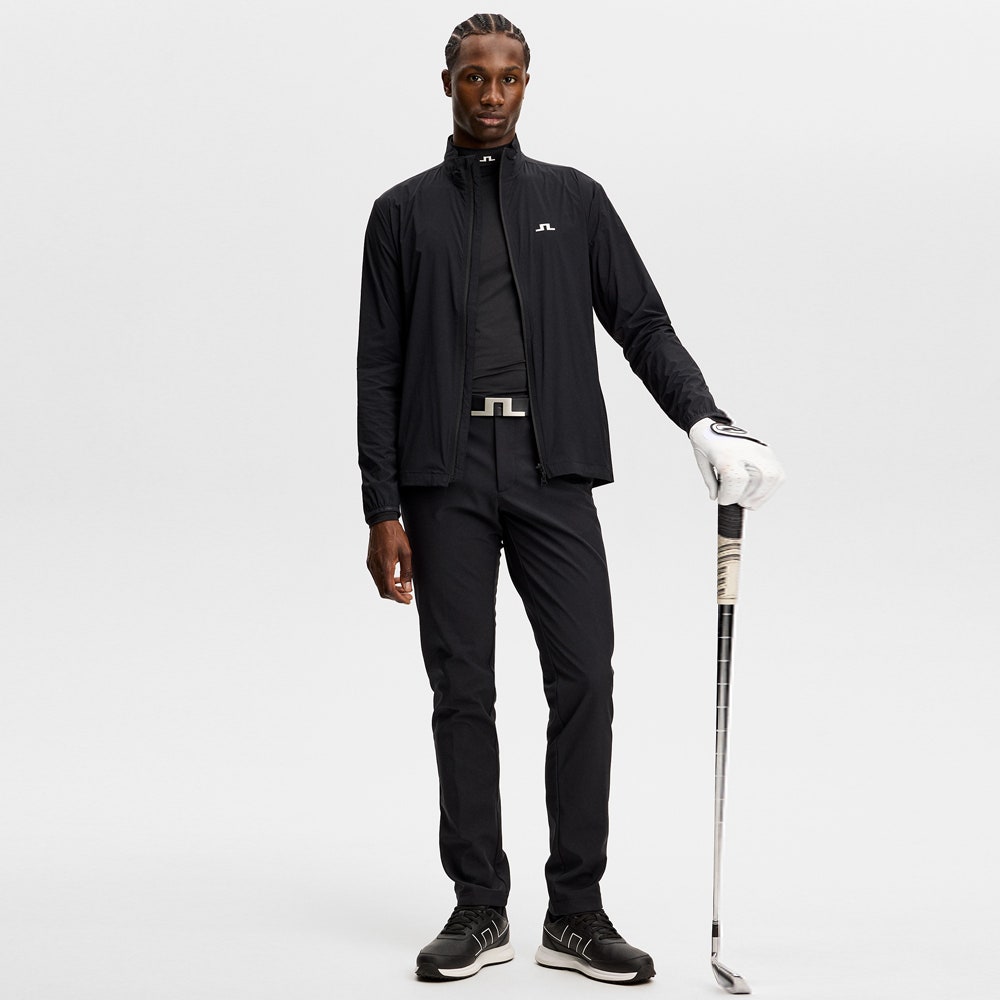J.Lindeberg Golf Trousers - Ellott Bonded Fleece Pant - Black AW26