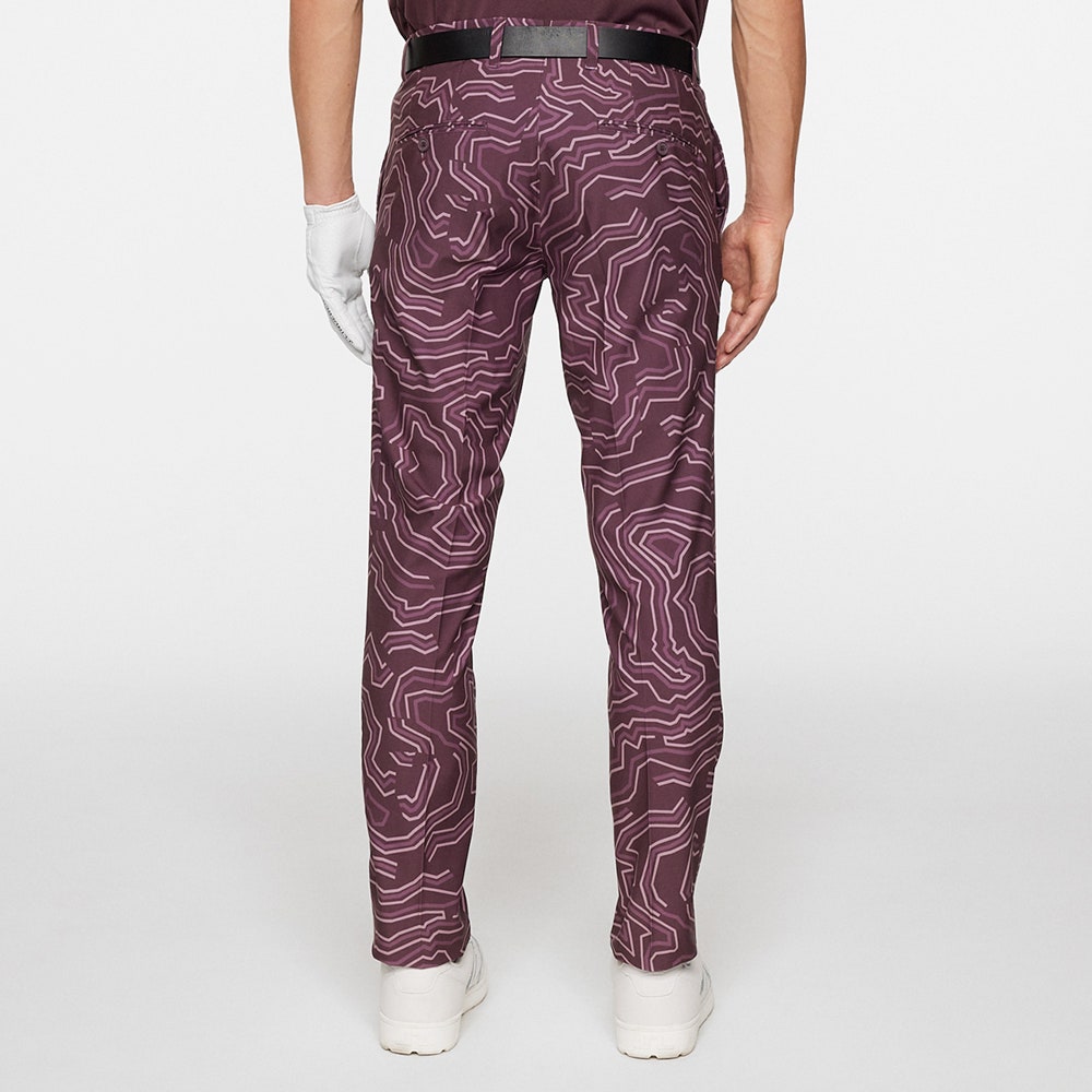 J.Lindeberg Golf Trousers - Ellott Print Pant - Huckleberry AW25