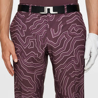 J.Lindeberg Golf Trousers - Ellott Print Pant - Huckleberry AW25