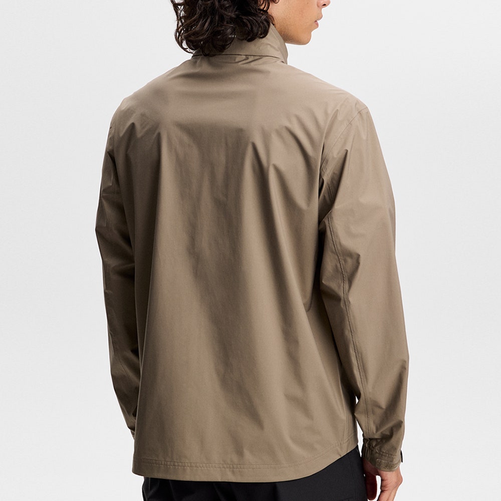 J.Lindeberg Waterproof Golf Jacket - Shay Rain Jkt - Brindle AW26
