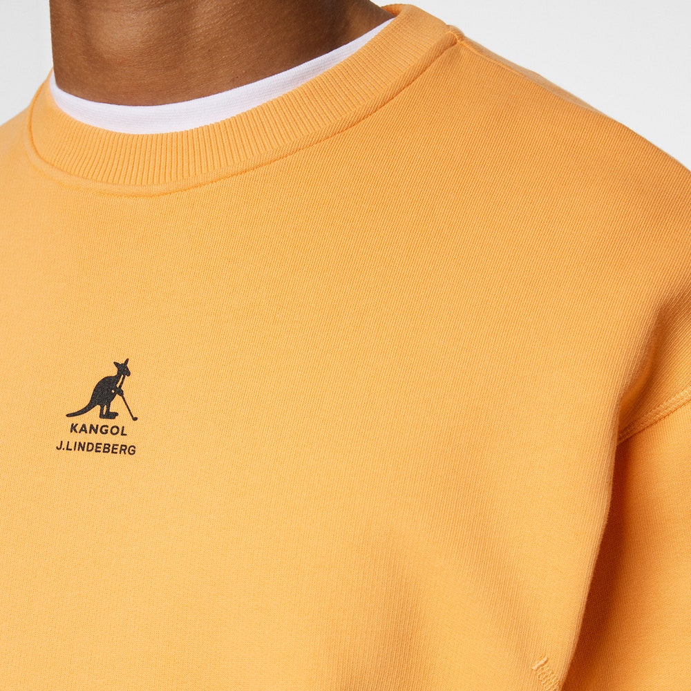 J.Lindeberg x Kangol Golf Jumper - Roberto Crew Neck - M. Orange PF25