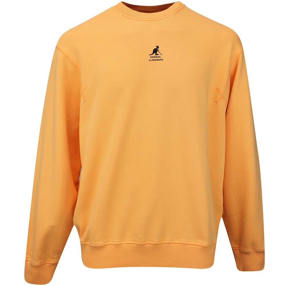 J.Lindeberg x Kangol Golf Jumper - Roberto Crew Neck - M. Orange PF25