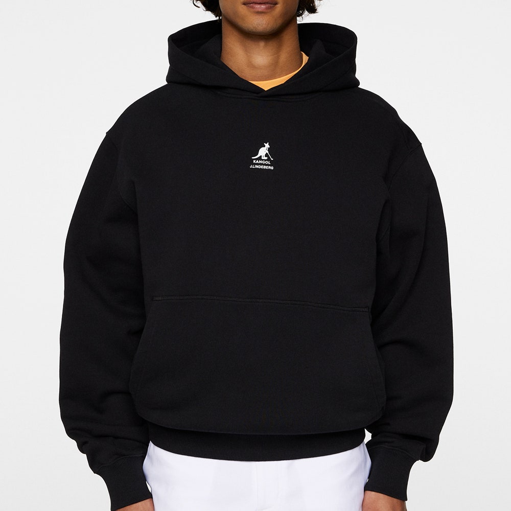 J.Lindeberg x Kangol Golf Pullover - Roberto Hoodie - Black PF25