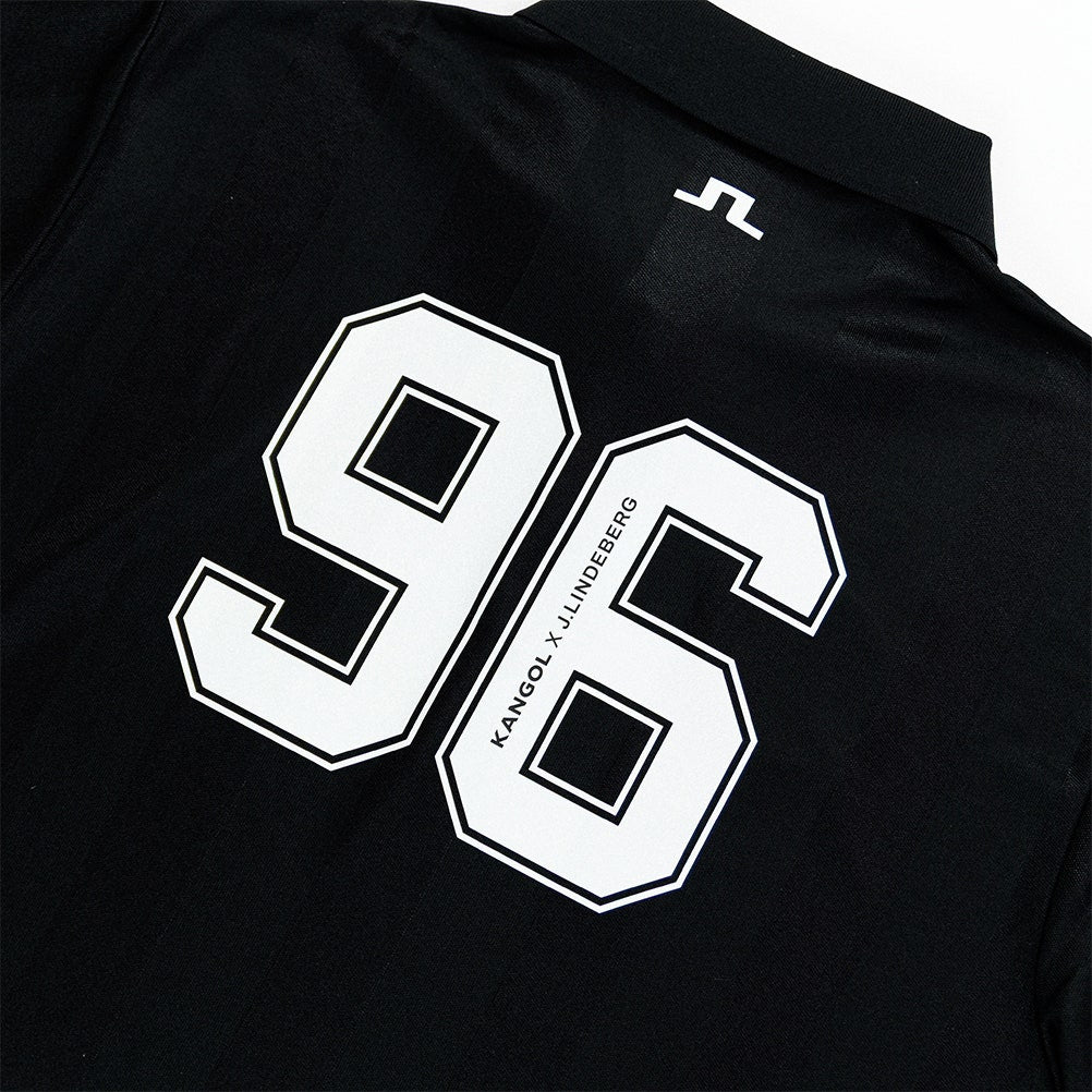J.Lindeberg x Kangol Golf Shirt - Paul Ftbl Jersey - Black PF25