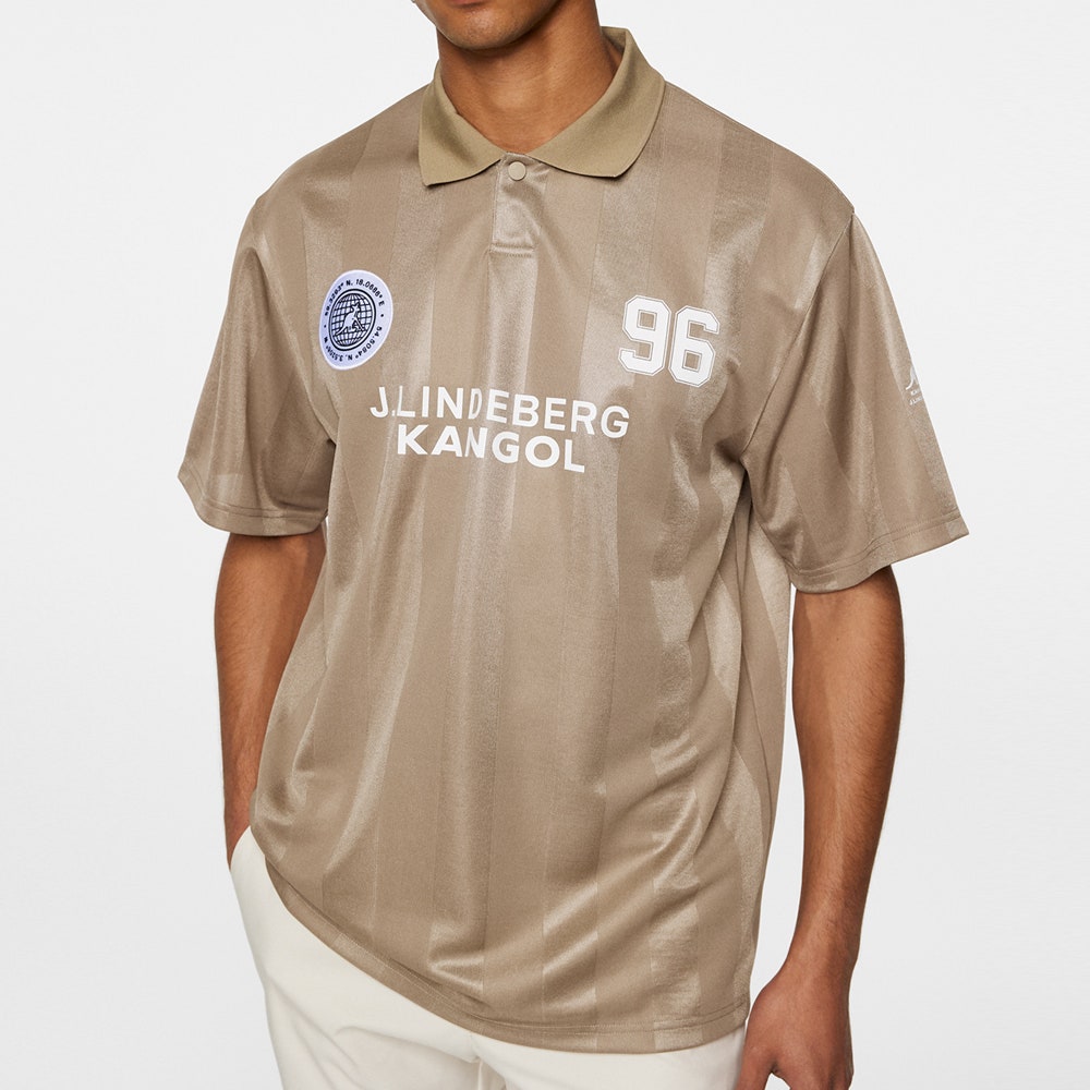 J.Lindeberg x Kangol Golf Shirt - Paul Ftbl Jersey - V. Khaki PF25