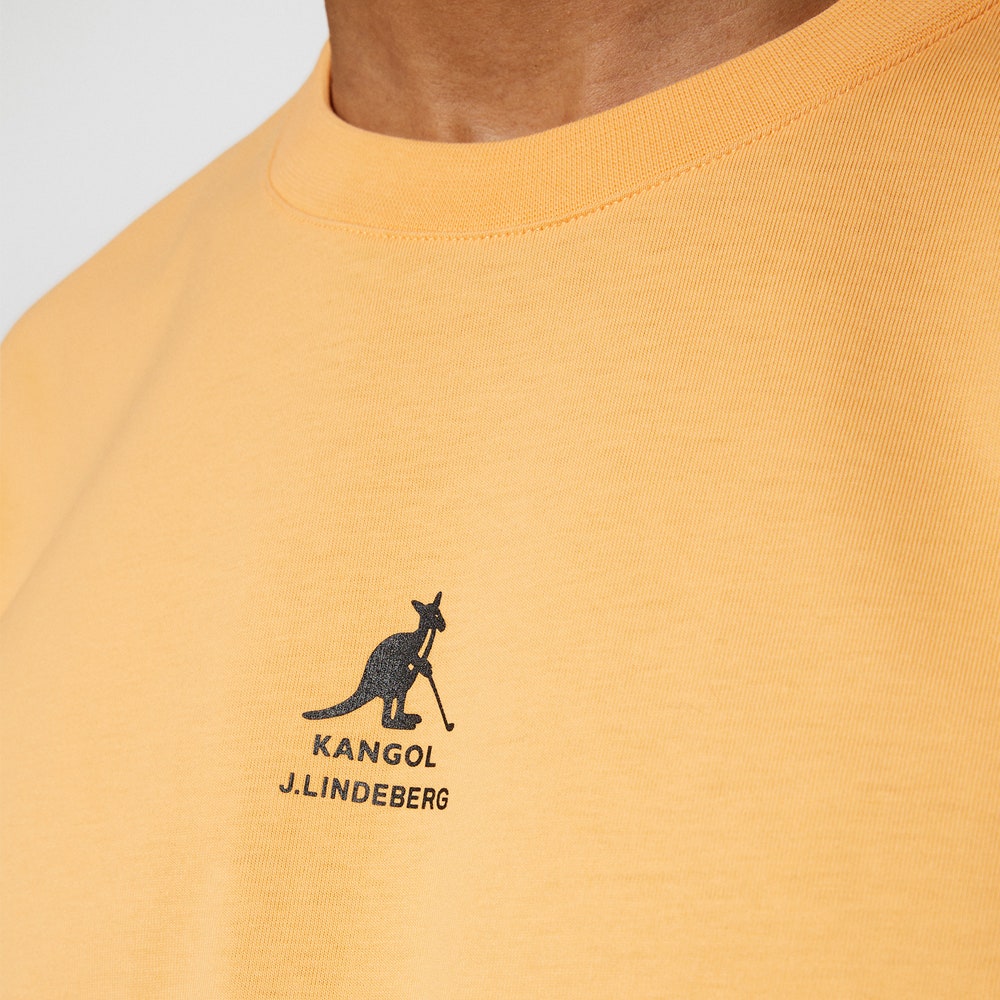 J.Lindeberg x Kangol Golf T-Shirt - Davie Tee - Mock Orange PF25