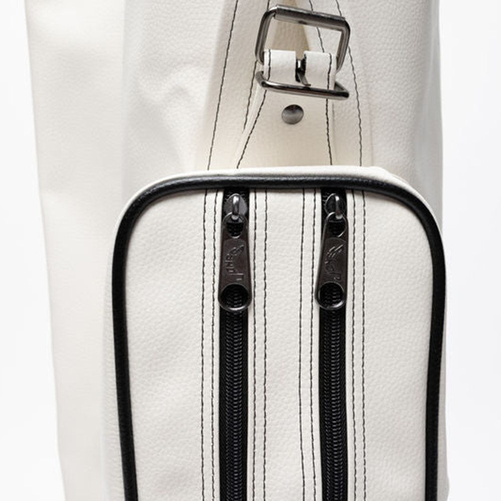 Jones Golf Bag - Original SE PU Single Strap - White Stripeshow 2026