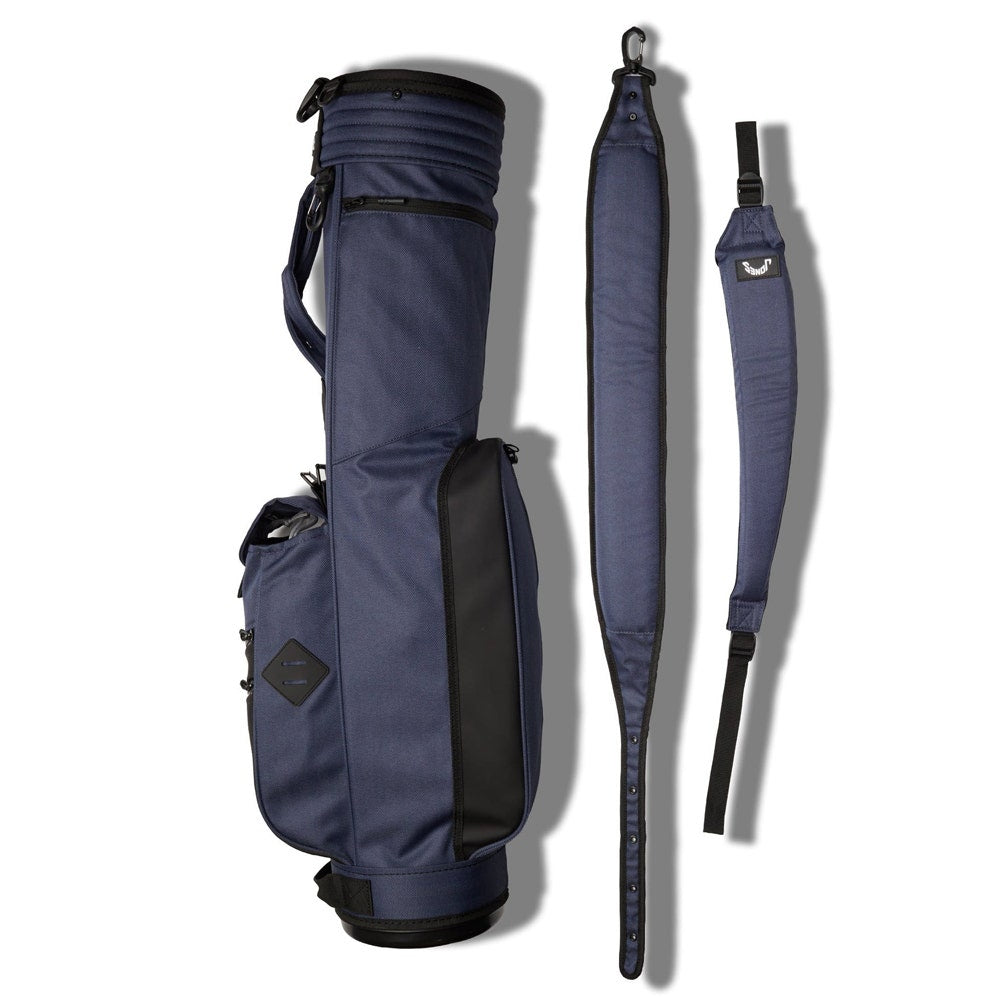 Jones Golf Bag - Utility Rover Double Strap - Navy Herringbone 2024