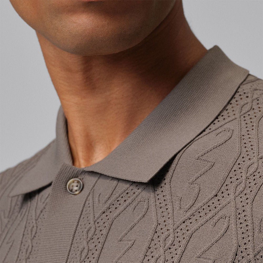 Jordan Golf Shirt - DF Signature Knit Button Down - Olive Grey SP26