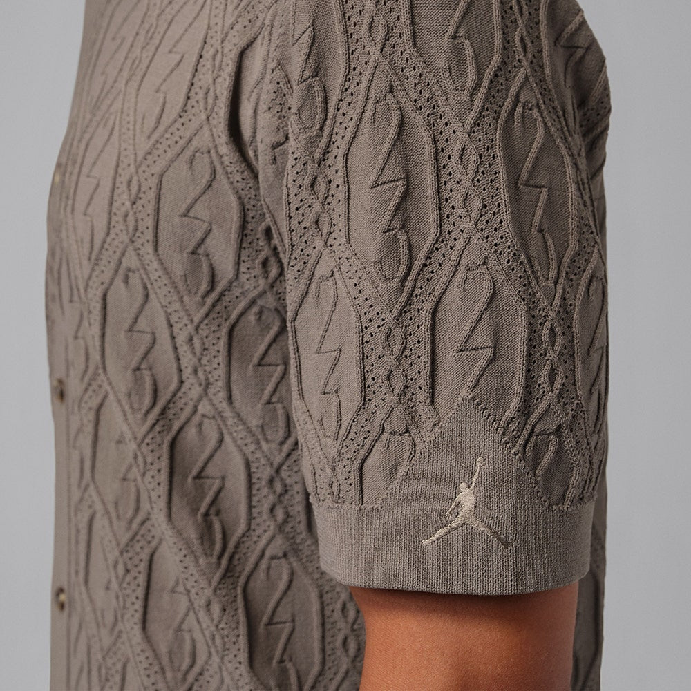 Jordan Golf Shirt - DF Signature Knit Button Down - Olive Grey SP26