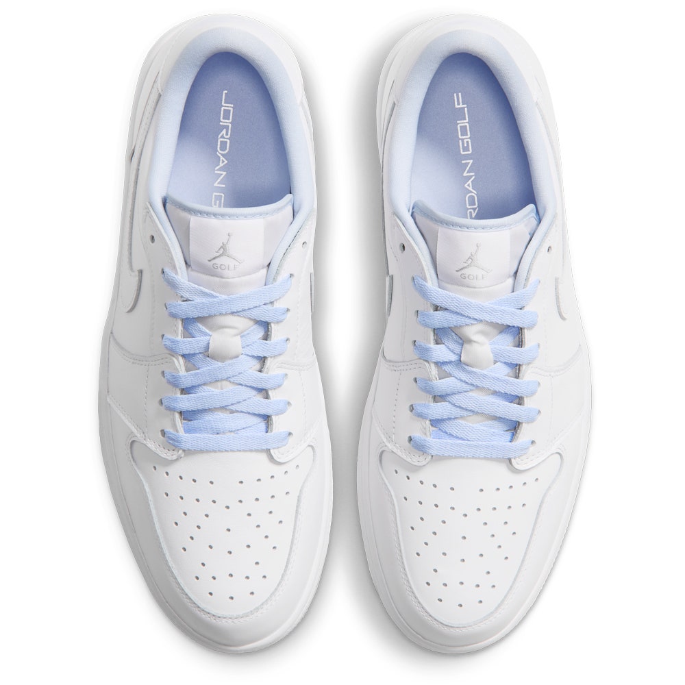 Nike Golf Shoes - Air Jordan 1 Low G - White - Hydrogen Blue HO26