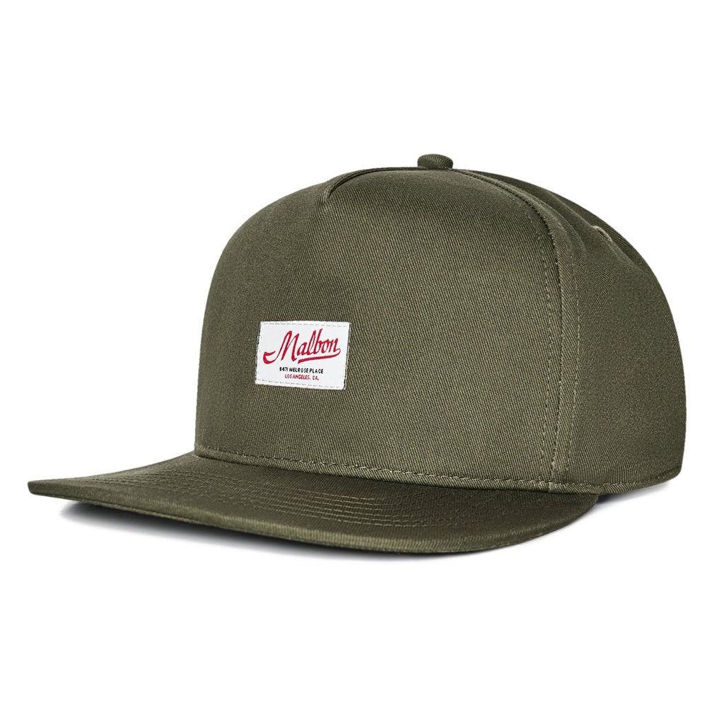 Malbon Golf Cap - Benchmark Snapback - Military Green FA26