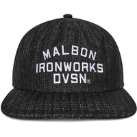 Malbon Golf Cap - Foreman Denim Snapback - Black Stone Washed FA26