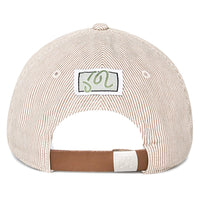 Malbon Golf Cap - Hickory Dad Hat - Hickory Brown Stripe FA26