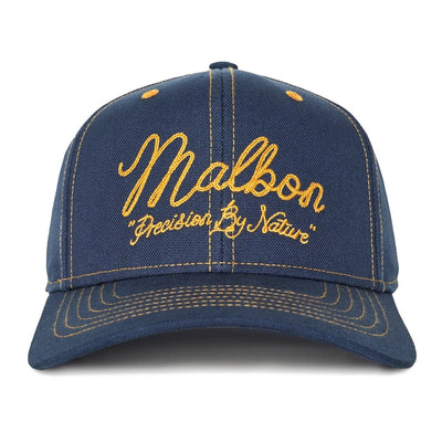 Malbon Golf Cap - Precision Snapback - Dusty Navy FA26