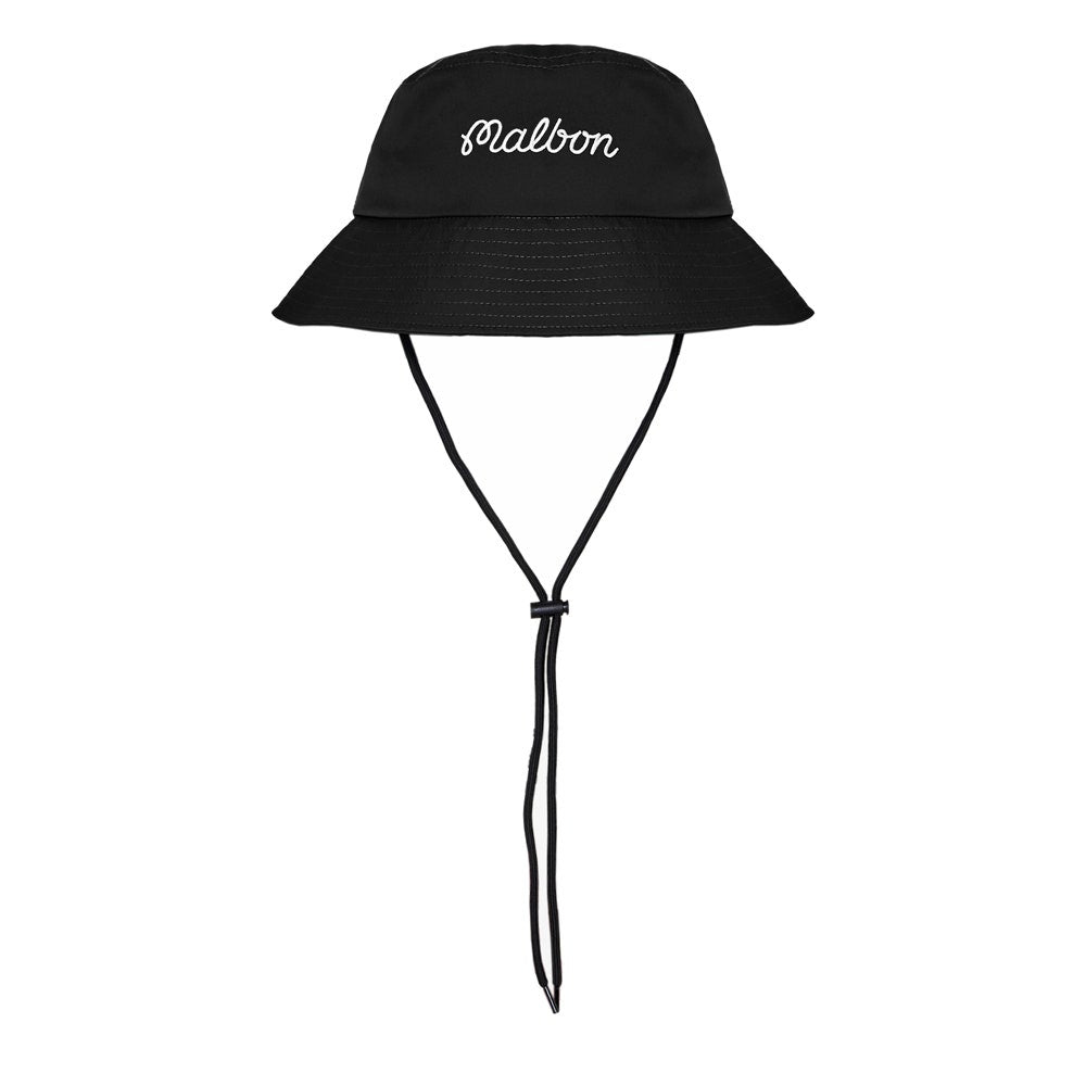 Malbon Golf Hat - Script Logo Bucket - Black FA25