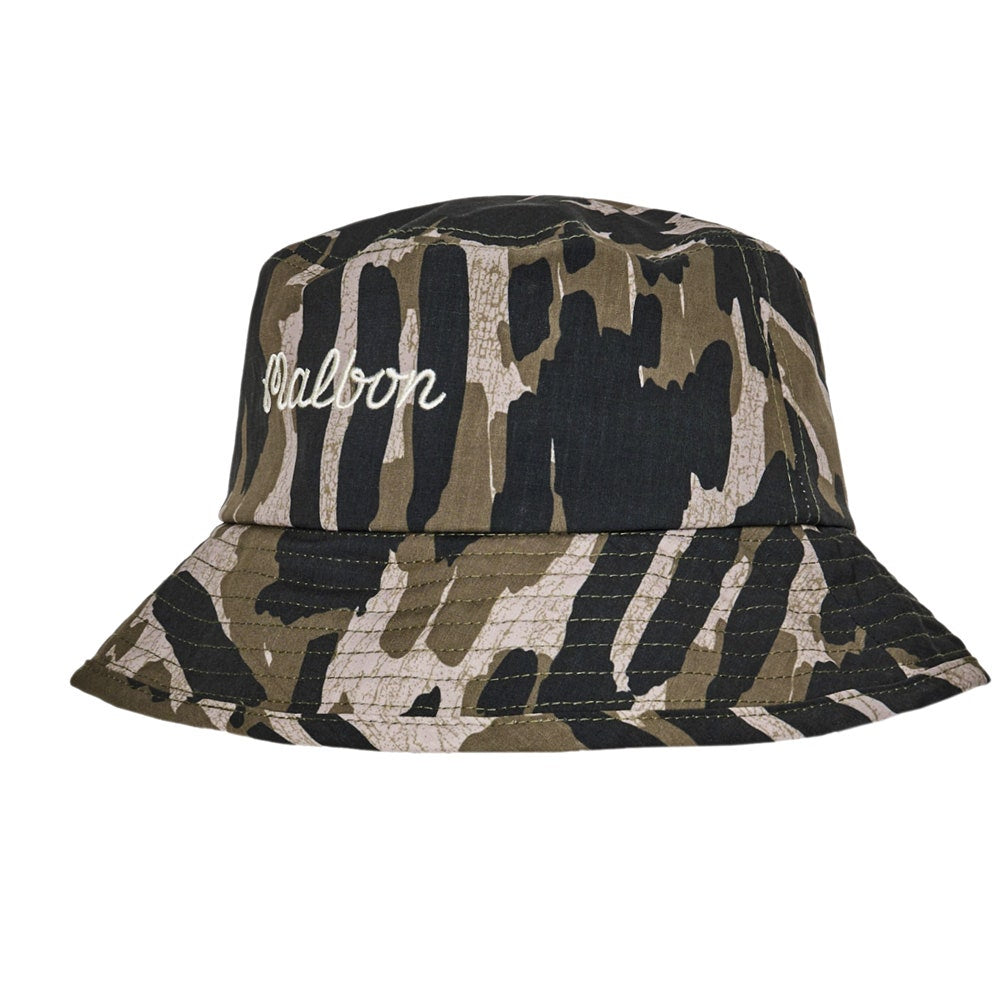 Malbon Golf Hat - Tour Divot Camo Bucket Hat - Bark Camo SS26