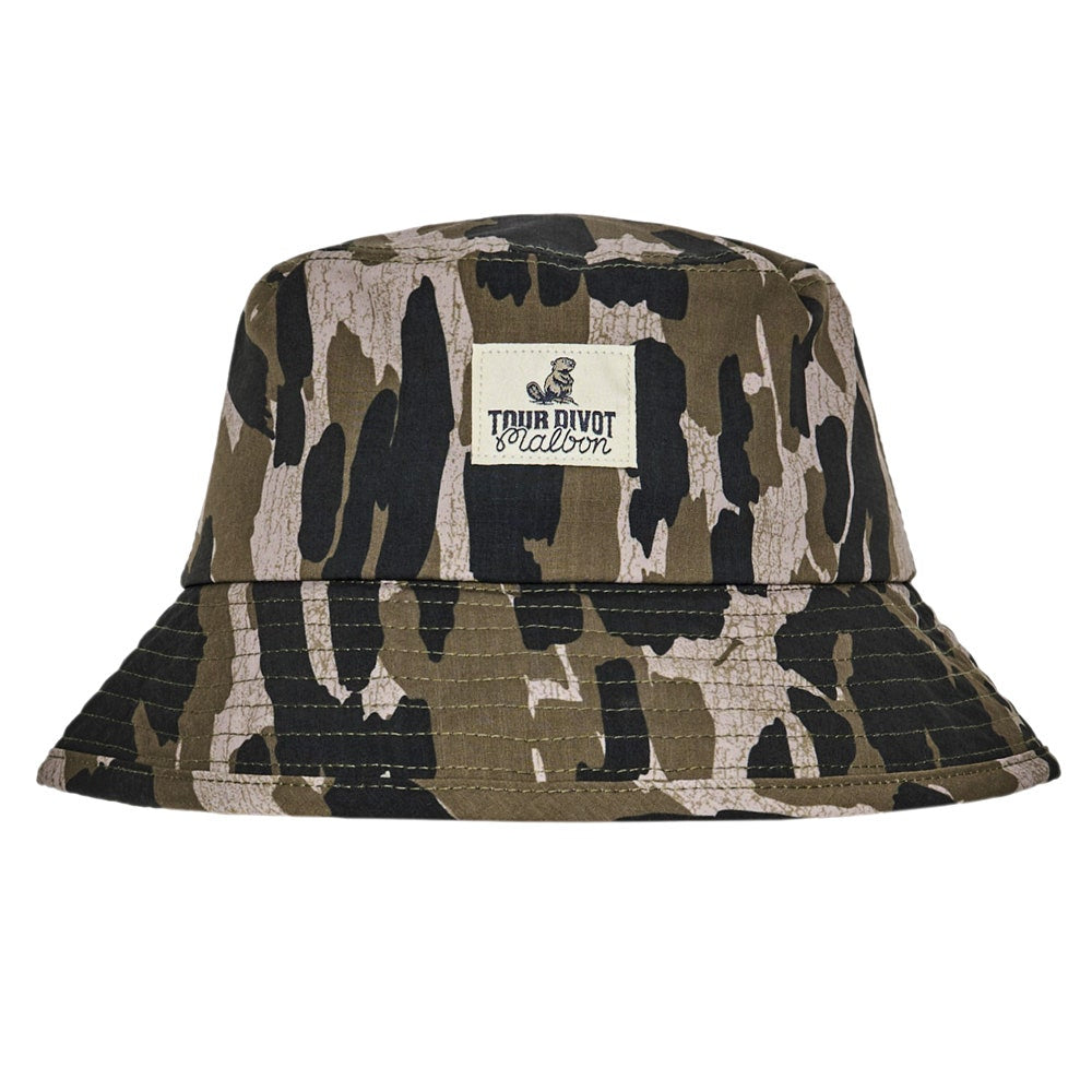 Malbon Golf Hat - Tour Divot Camo Bucket Hat - Bark Camo SS26