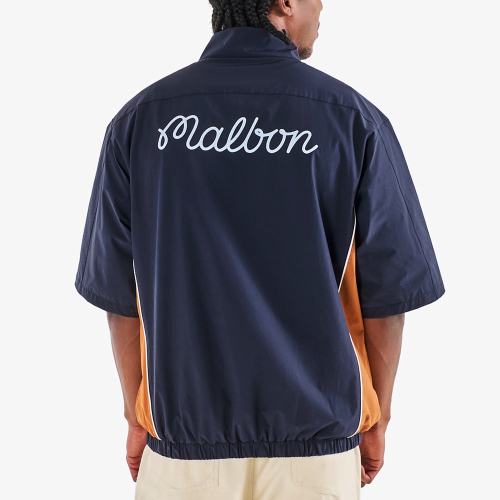 Malbon Golf Jacket - Links Oakwood Windshirt - Navy FA25