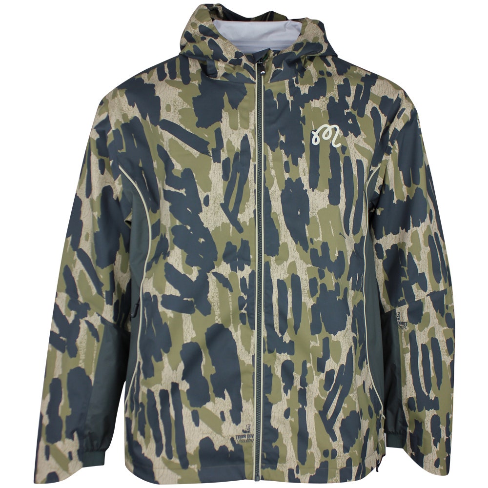 Malbon Golf Jacket - Tour Divot Camo Rain Jkt - Bark Camo SS26