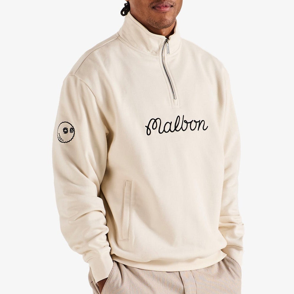 Malbon Golf Jumper - Collegiate Sweatshirt - Ivory FA26