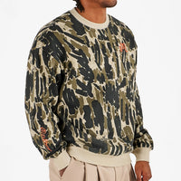 Malbon Golf Jumper - Range Tour Divot Camo Sweatshirt - Bark Camo SS26