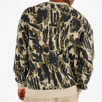 Malbon Golf Jumper - Range Tour Divot Camo Sweatshirt - Bark Camo SS26