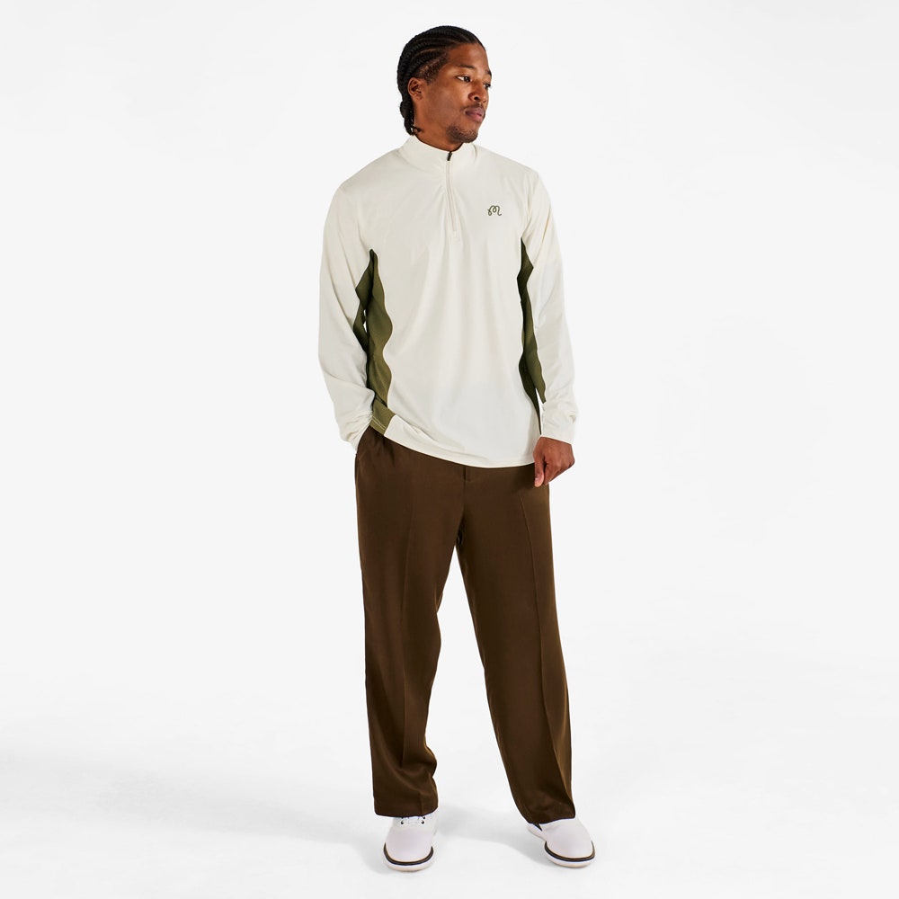 Malbon Golf Jumper - Santiago Mid Layer - Cream - Olivine SS26