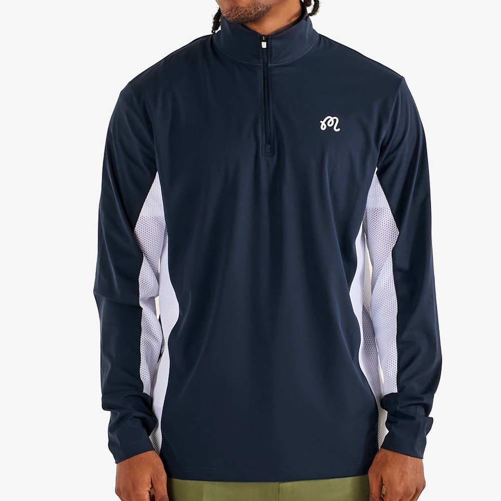 Malbon Golf Jumper - Santiago Mid Layer - Midnight - White SS26