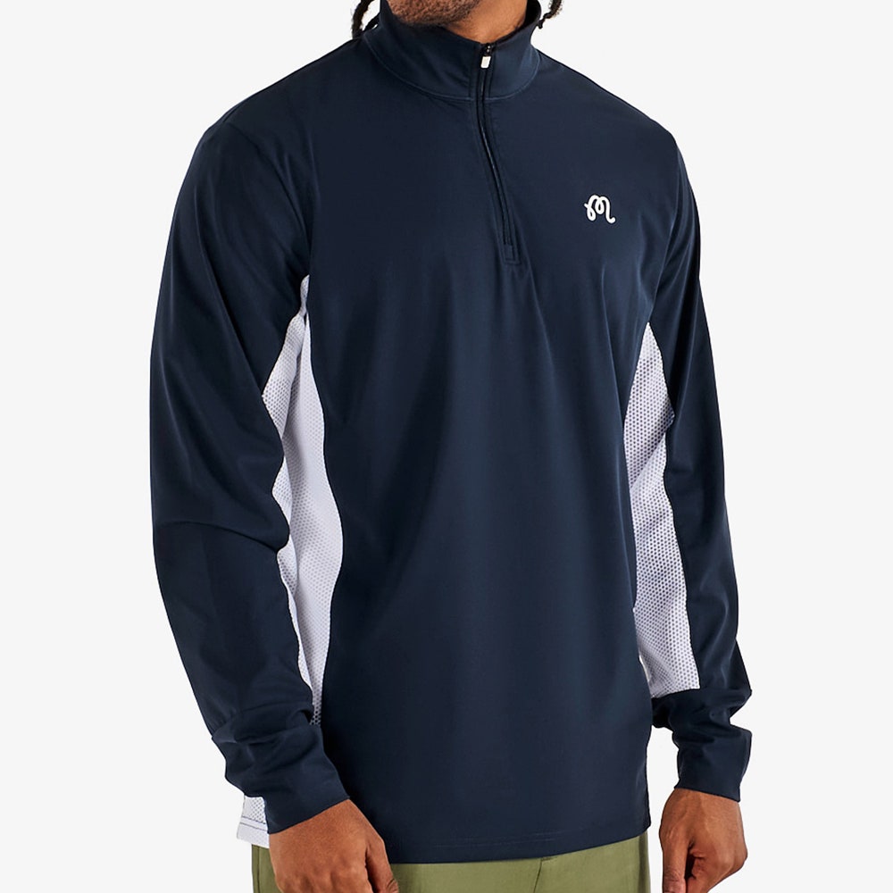 Malbon Golf Jumper - Santiago Mid Layer - Midnight - White SS26