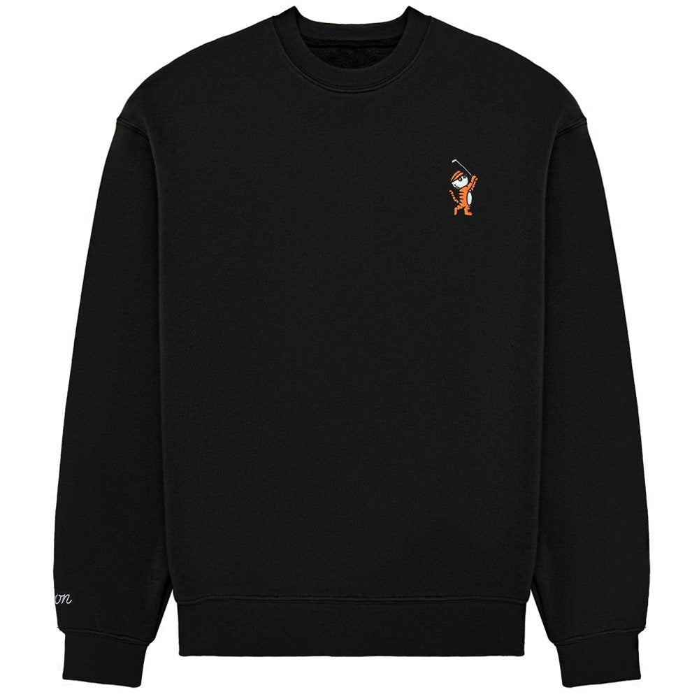 Malbon Golf Jumper - Tiger Buckets Range Sweatshirt - Black SS26
