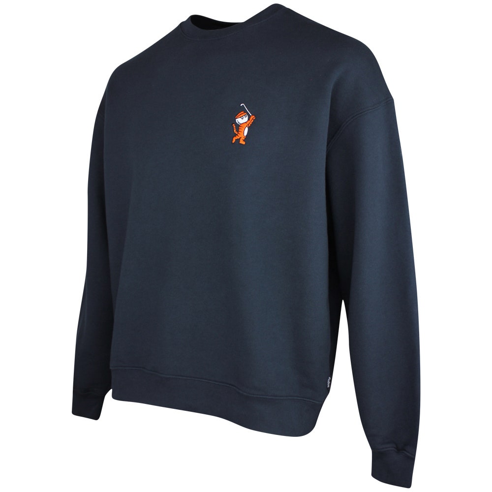 Malbon Golf Jumper - Tiger Buckets Range Sweatshirt - Navy SS26