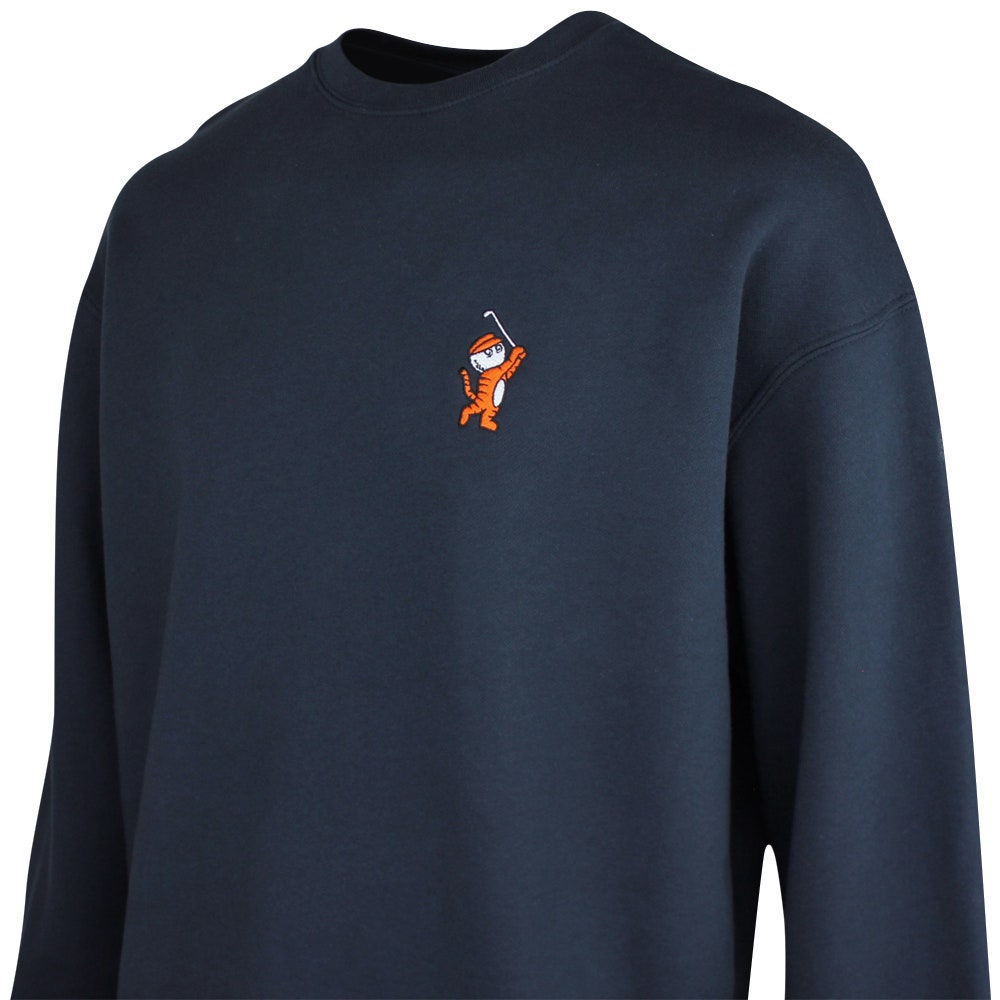 Malbon Golf Jumper - Tiger Buckets Range Sweatshirt - Navy SS26