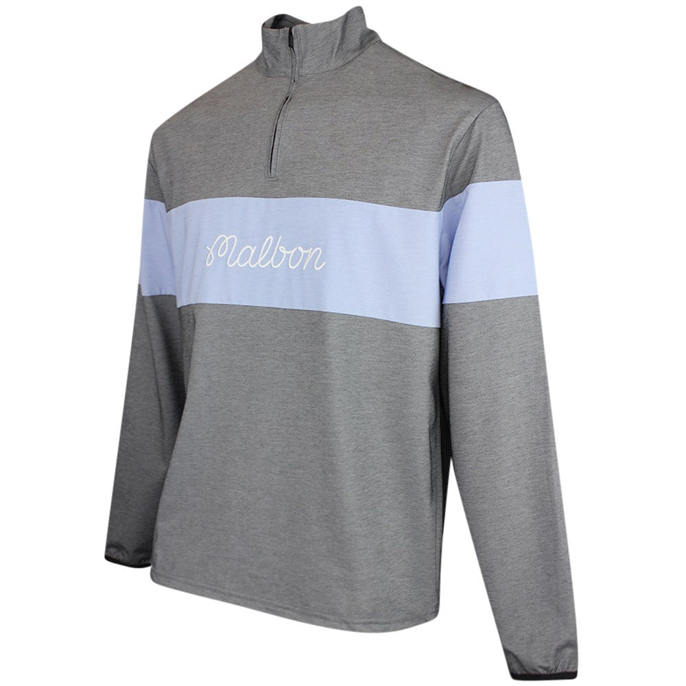 Malbon Golf Pullover - Horizon QZ - Black Chambray FA26