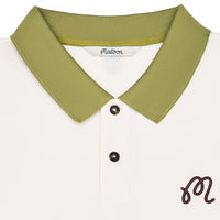Malbon Golf Shirt - Fairway Hex Polo - Ivory FA26