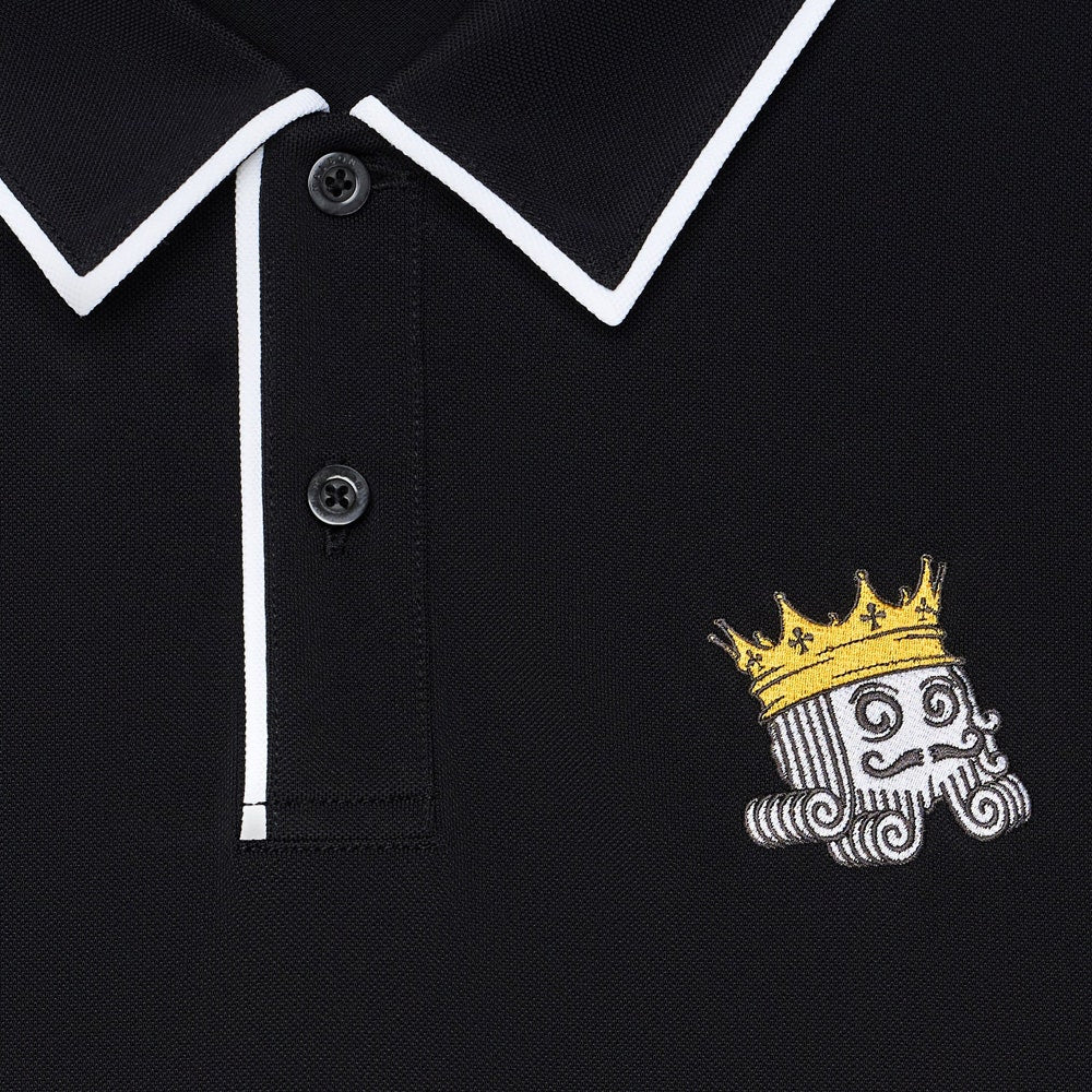 Malbon Golf Shirt - Fairway Monarch Polo - Black FA25