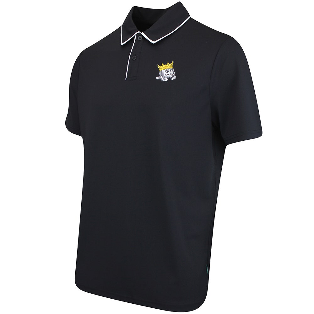 Malbon Golf Shirt - Fairway Monarch Polo - Black FA25