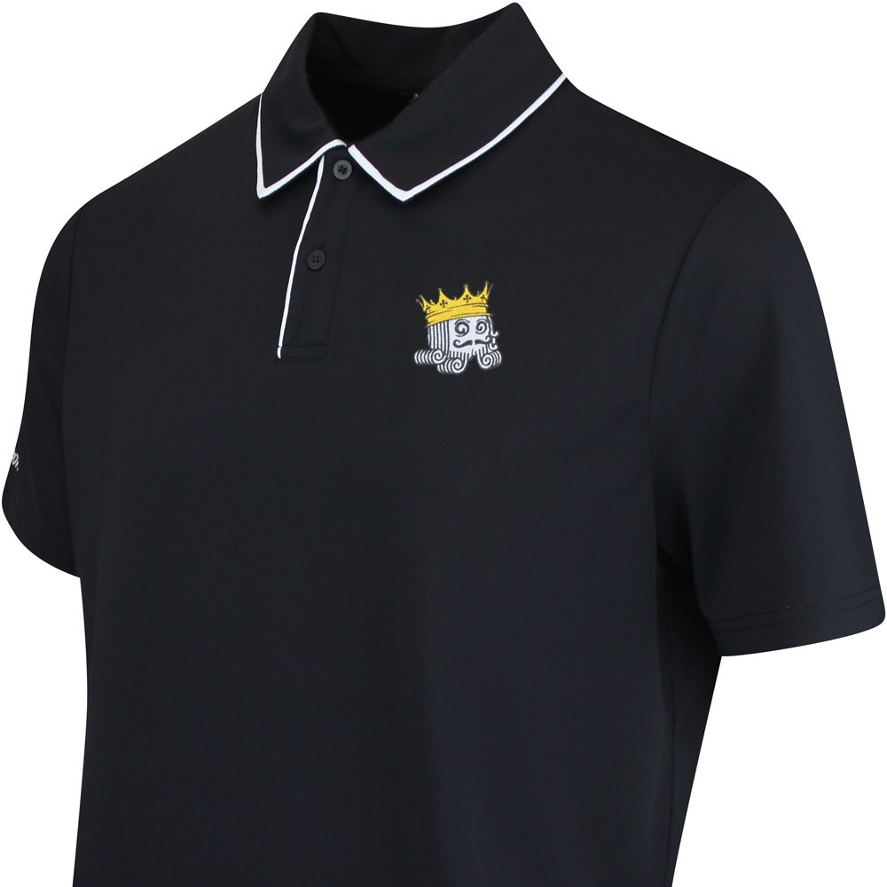 Malbon Golf Shirt - Fairway Monarch Polo - Black FA25